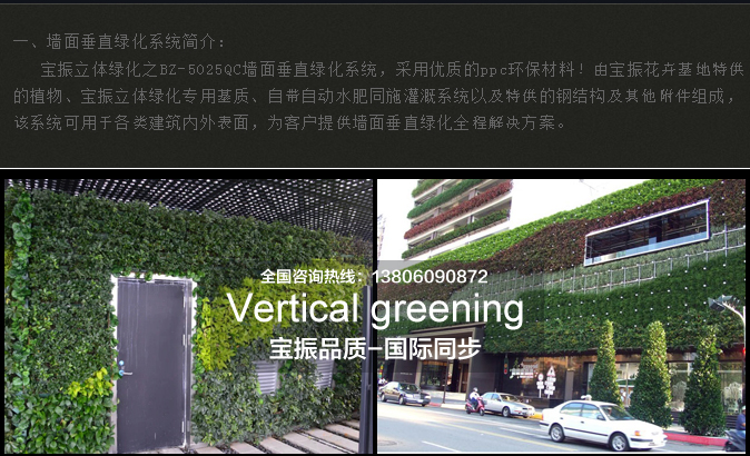 垂直绿化墙立体花盆将城市景观融入文化因素